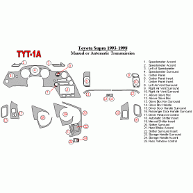Toyota Supra 1993 - 1998 Dash Trim Kit