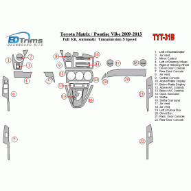 Toyota Matrix 2009 - 2013 Dash Trim Kit