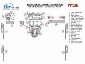 Toyota Matrix 2009 - 2013 Dash Trim Kit
