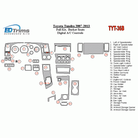 Toyota Tundra 2007 - 2013 Dash Trim Kit