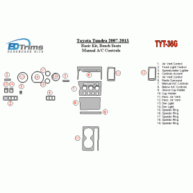 Toyota Tundra 2007 - 2013 Dash Trim Kit