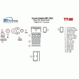 Toyota Tundra 2007 - 2013 Dash Trim Kit