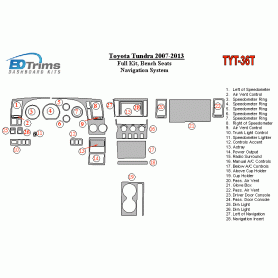 Toyota Tundra 2007 - 2013 Dash Trim Kit