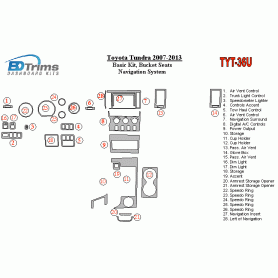Toyota Tundra 2007 - 2013 Dash Trim Kit