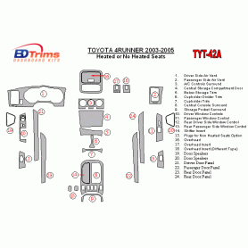 Toyota 4 Runner 2003 - 2005 Dash Trim Kit