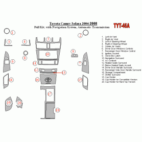 Toyota Camry Solara 2004 - 2008 Dash Trim Kit