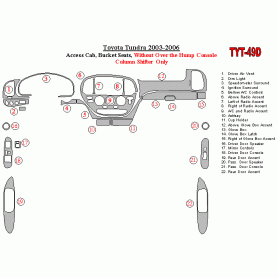 Toyota Tundra 2003 - 2006 Dash Trim Kit
