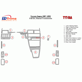 Toyota Supra 1987 - 1992 Dash Trim Kit