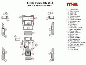 Toyota Camry 2012 - 2012 Dash Trim Kit