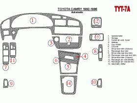 Toyota Camry 1992 - 1996 Dash Trim Kit