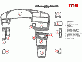 Toyota Camry 1992 - 1996 Dash Trim Kit