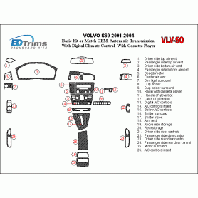 Volvo S60 2001 - 2004 Dash Trim Kit