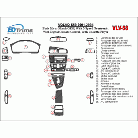 Volvo S60 2001 - 2004 Dash Trim Kit