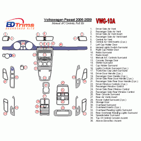 Volkswagen Passat 2006 - 2009 Dash Trim Kit