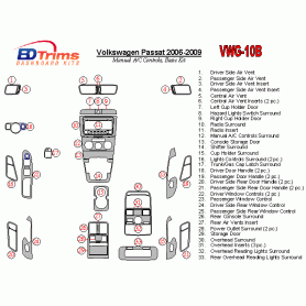 Volkswagen Passat 2006 - 2009 Dash Trim Kit