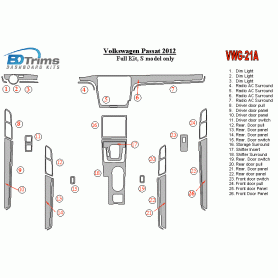 Volkswagen Passat 2012 - 2012 Dash Trim Kit