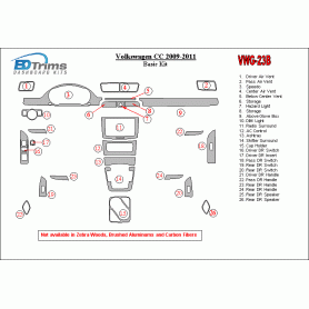 Volkswagen CC 2009 - 2011 Dash Trim Kit