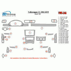 Volkswagen CC 2012 - 2019 Dash Trim Kit