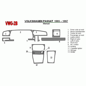 Volkswagen Passat 1995 - 1997 Dash Trim Kit