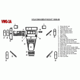 Volkswagen Passat 1998 - 1999 Dash Trim Kit