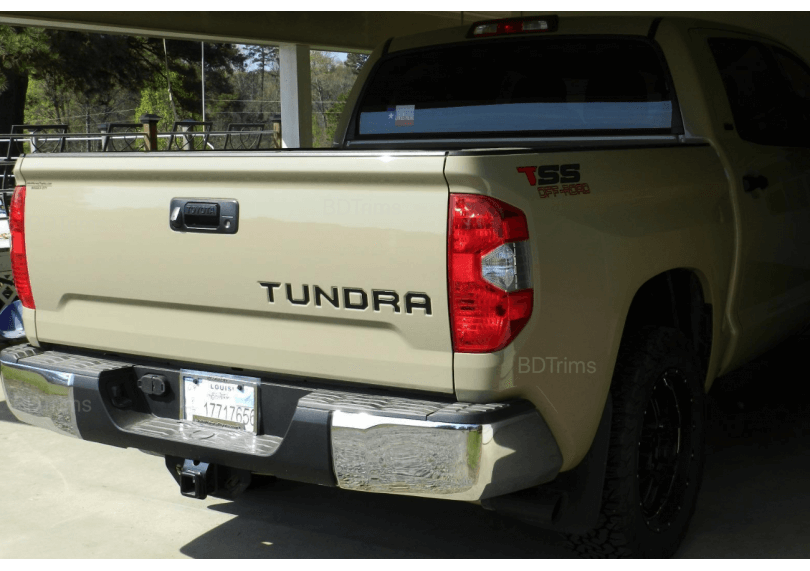TOYOTA TUNDRA Tailgate Vinyl Decal Letters Insert  2014-2018 10yr Warranty